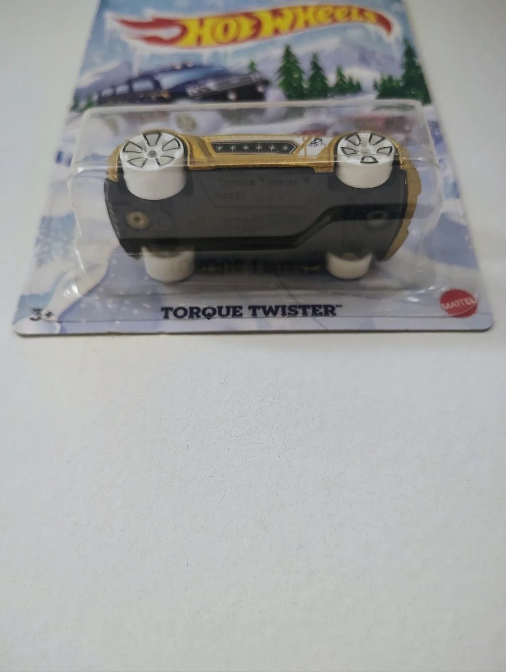 Torque Twister Hot Wheels 2020 Holiday Snow Card 5/6 Gold Diecast